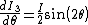 \frac{dI_3}{d\theta}=\frac{I}{2}sin(2\theta)cos(2\theta)=\frac{I}{4}sin(4\theta)=0
